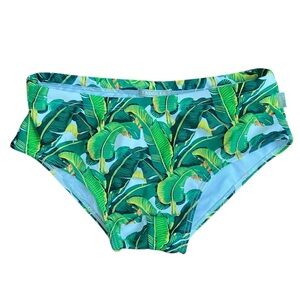 🏝️ Taddlee Tropical Banana Leaf Swim Briefs – Men’s M 🌴